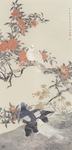 陈之佛国画 榴花群鸽