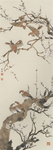 陈之佛国画 梅花群雀