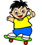 滑板男孩