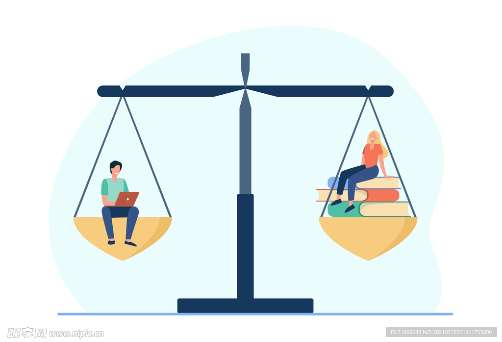 人物插图 扁平办公矢量