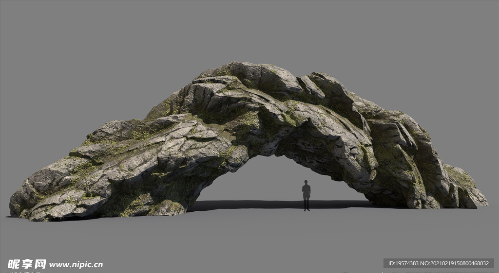 C4D模型岩石假山石头景观石