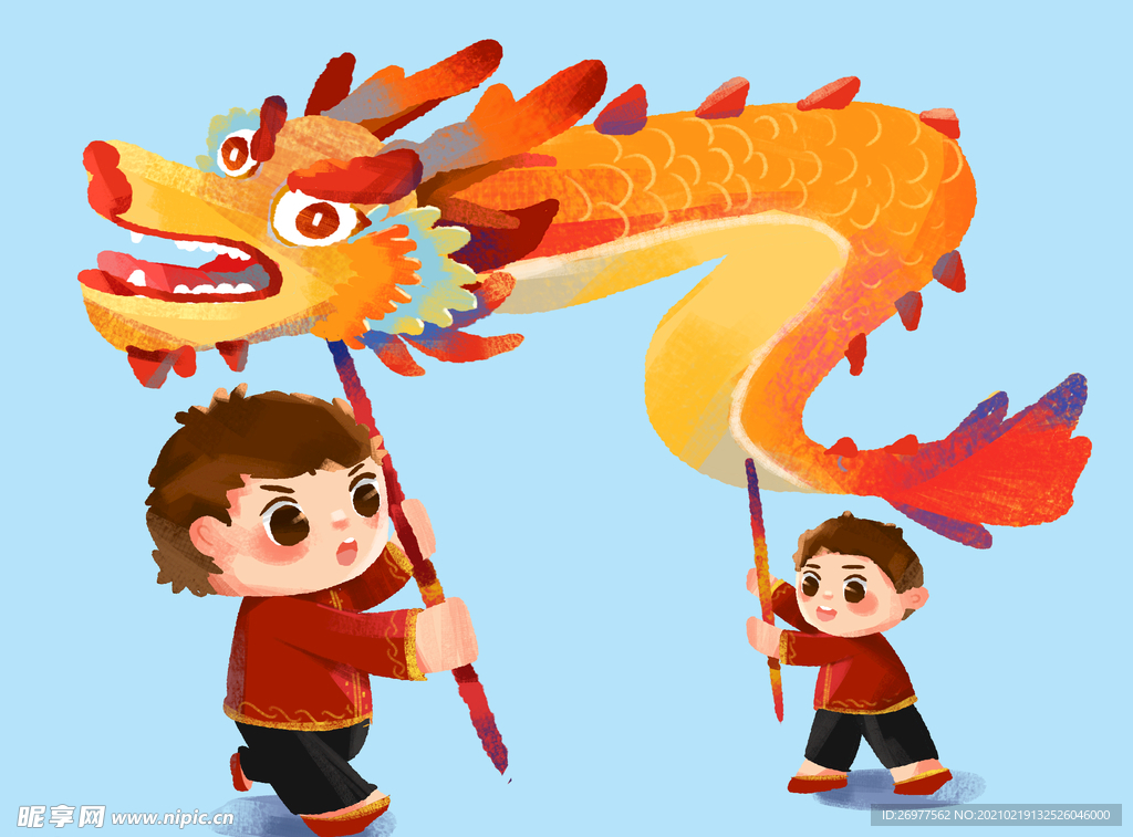 孩童舞龙