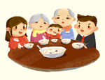 一家人吃汤圆