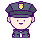 卡通男警察