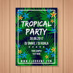 热带植物海报