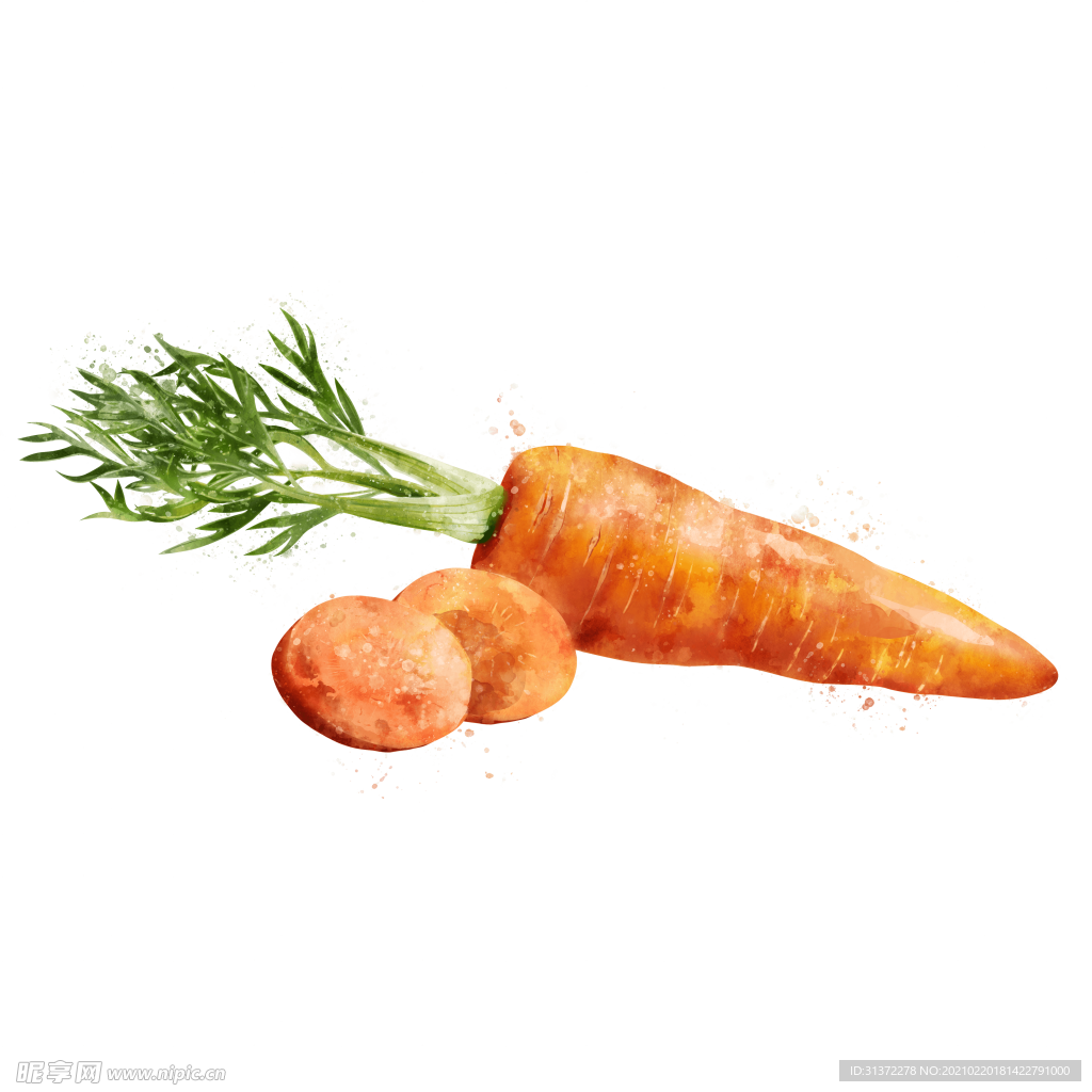 手绘彩色蔬菜免扣素材图片