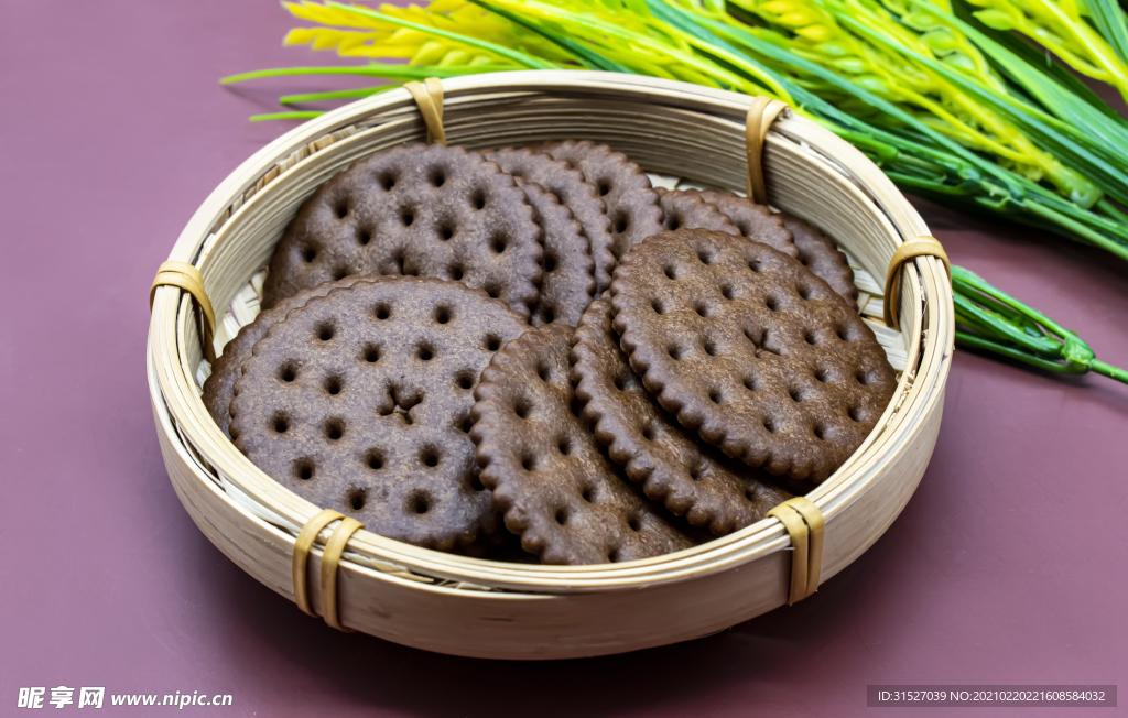 薄脆巧克力饼干摄影
