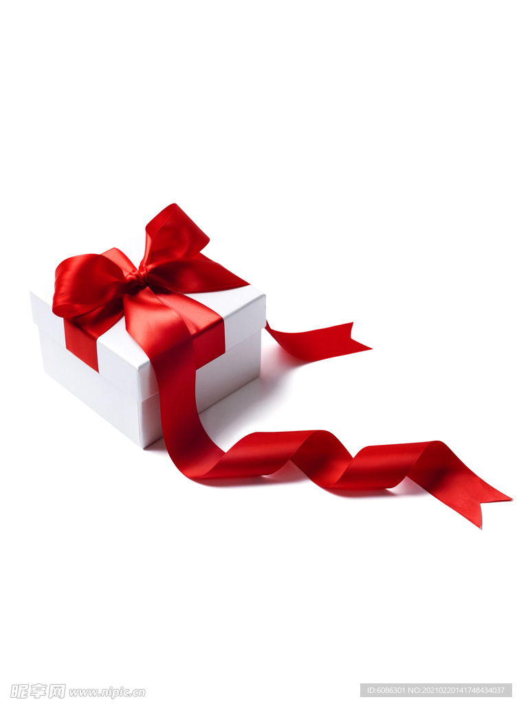 红色丝带礼品盒图标元素