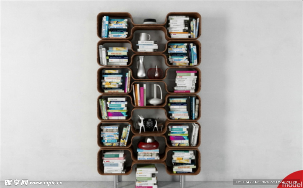 MAX模型书架书柜