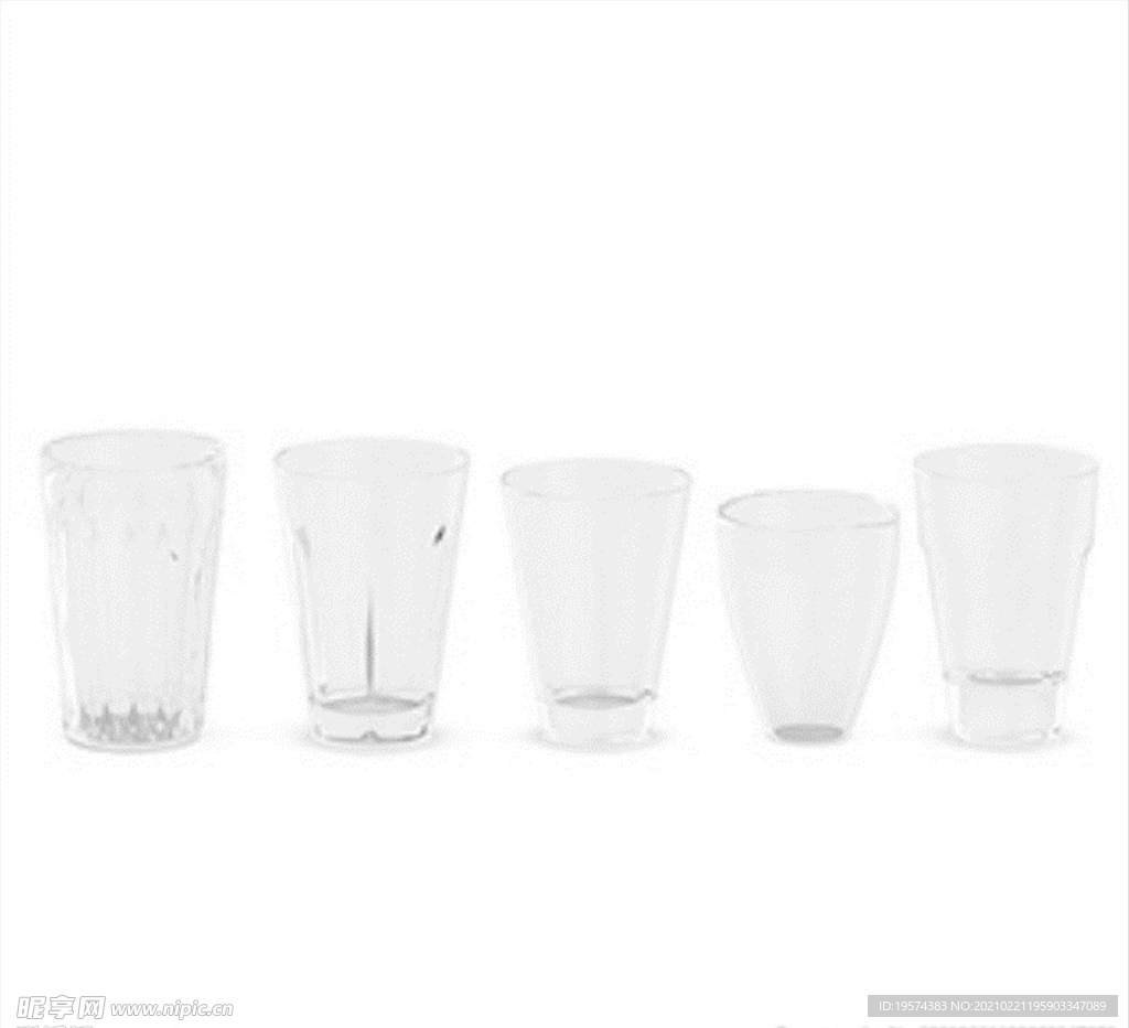 C4D模型酒杯水杯玻璃杯