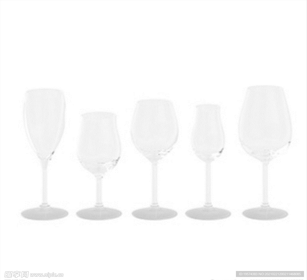 C4D模型玻璃杯红酒杯高脚杯
