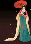 古装帅哥美女插画图片