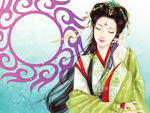 古装帅哥美女插画图片