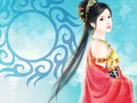 古装帅哥美女插画图片