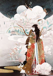古装帅哥美女插画图片