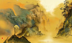 中国风大气插画场景图片