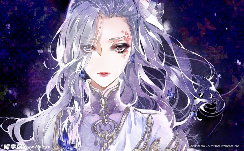 古装帅哥美女插画图片