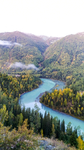 新疆 喀纳斯 秋景 湖光山色