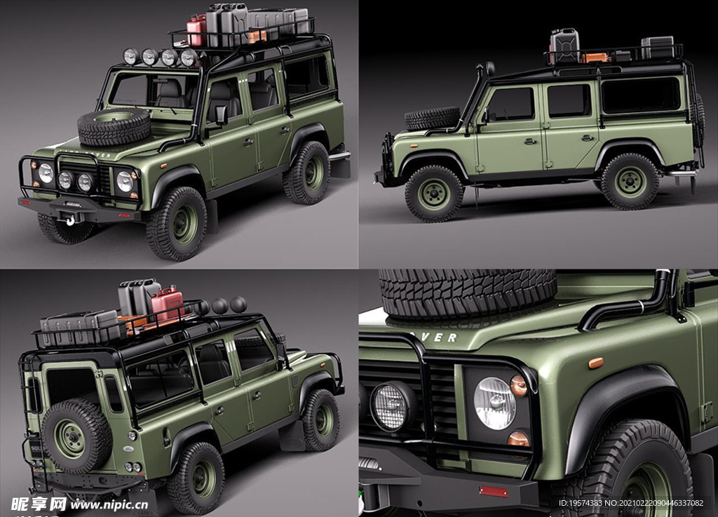 C4D模型汽车越野车模型