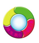 四色创意圆框