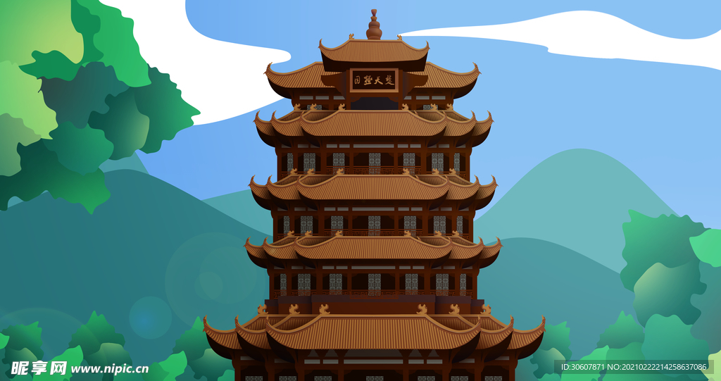古典插画建筑