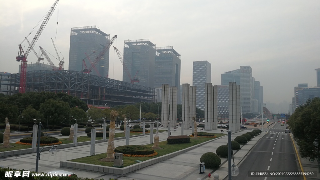 上海浦东城市工地
