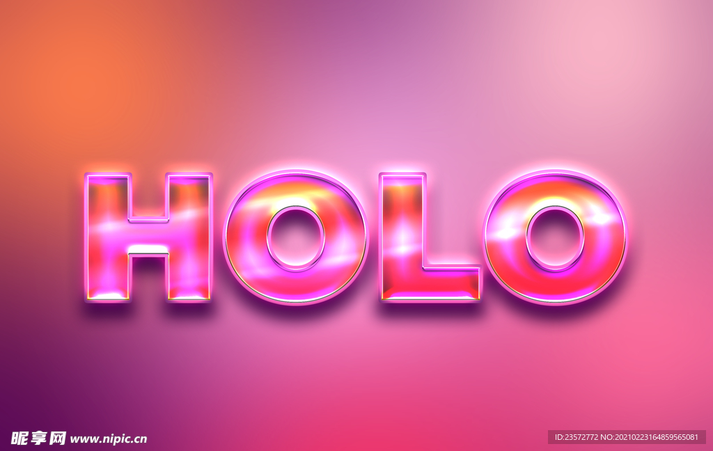 绚丽光效样式立体字