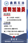 加油站招聘海报