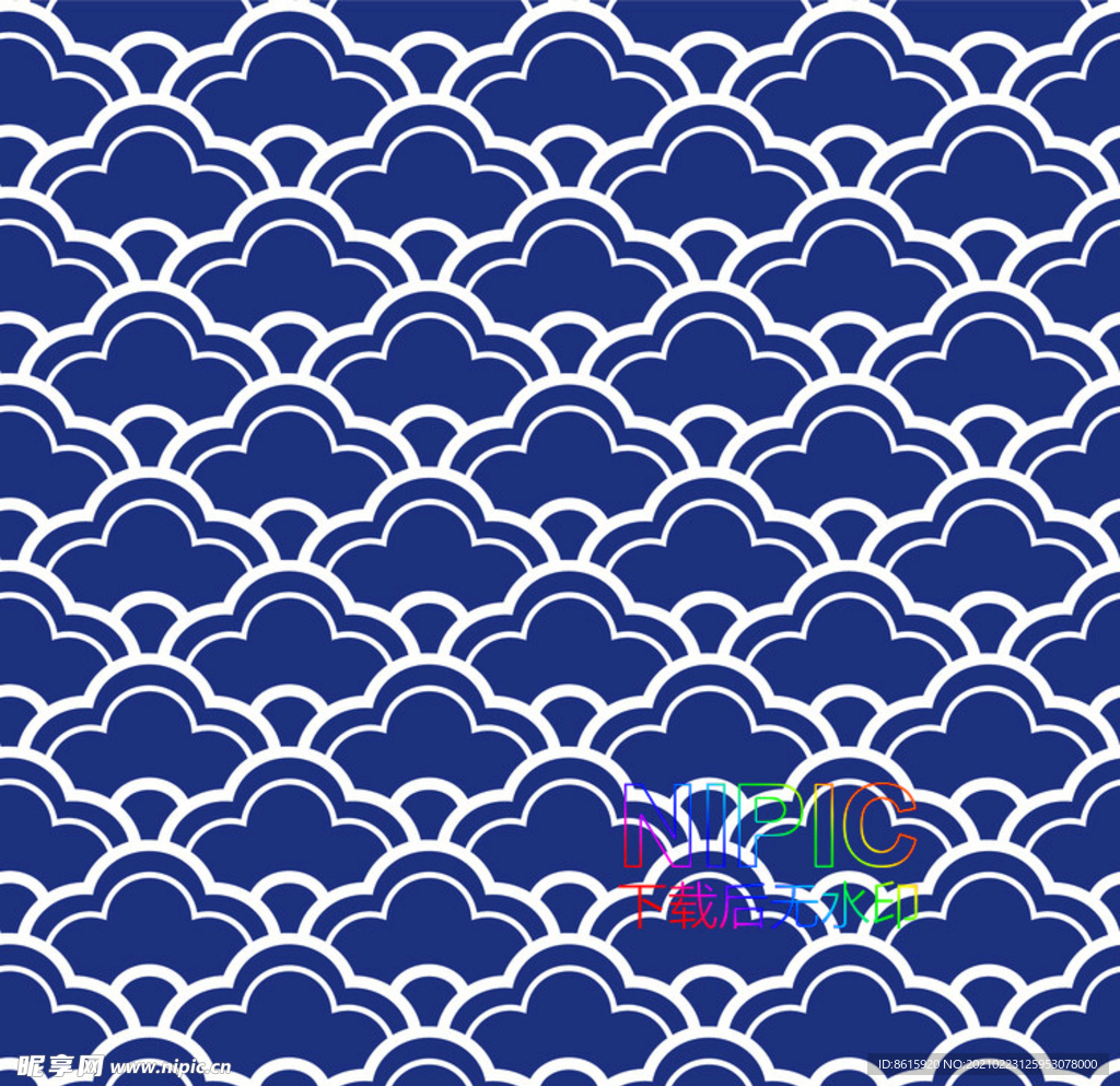 青花布料eps矢量图