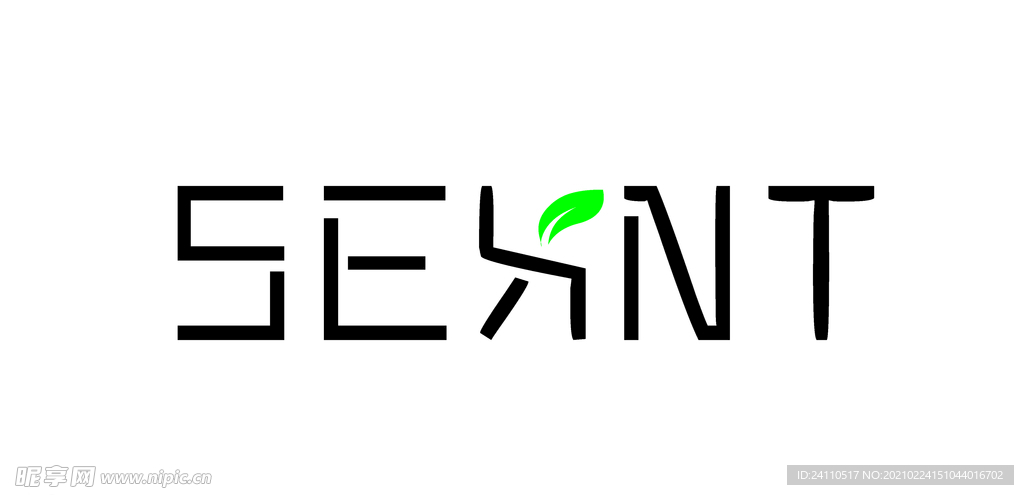 英文字母个性环保公司 logo