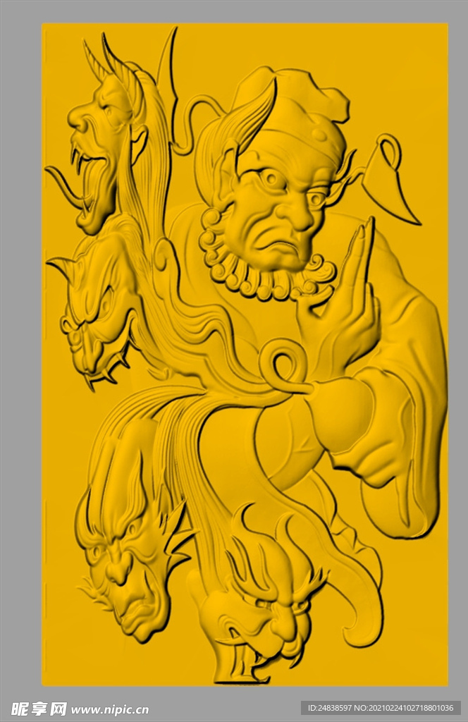 CAD浮雕装饰画模型