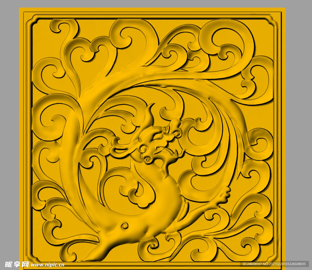 CAD浮雕装饰画模型