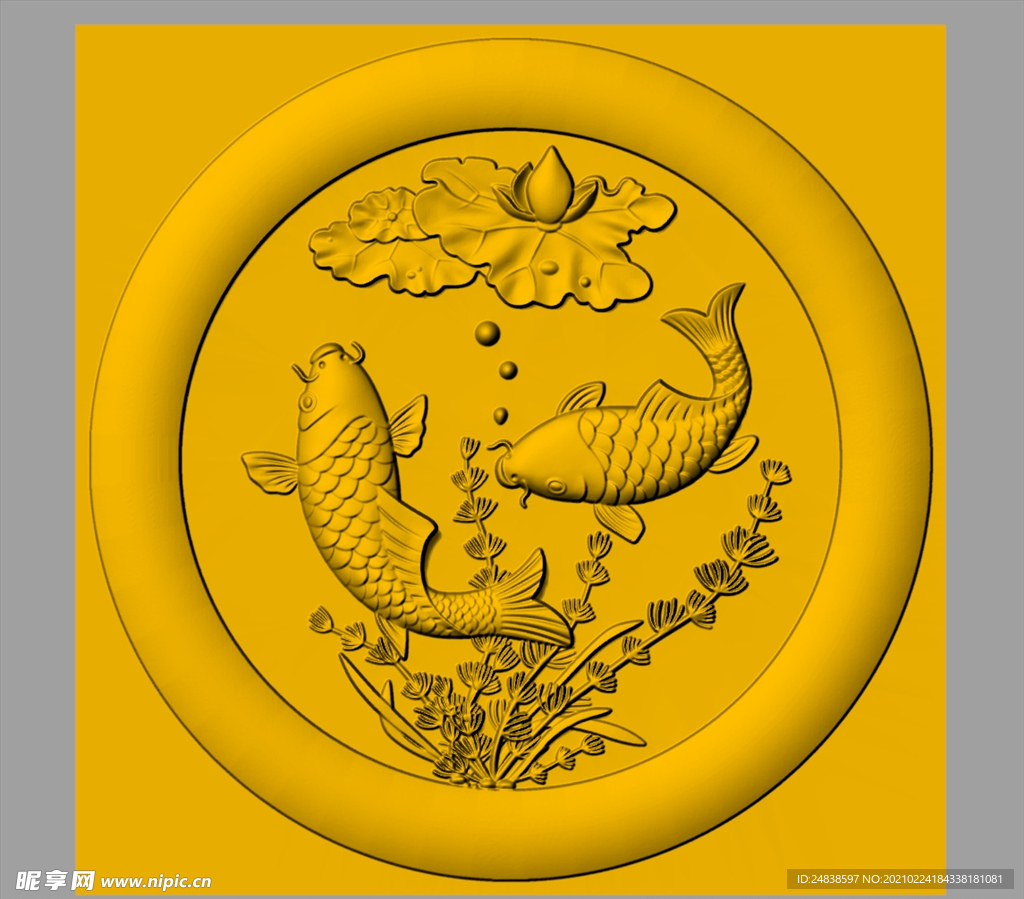 CAD浮雕装饰画模型