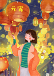 元宵插画