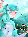 春分小清新唯美女神