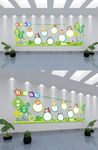绿色可爱风校园文化墙