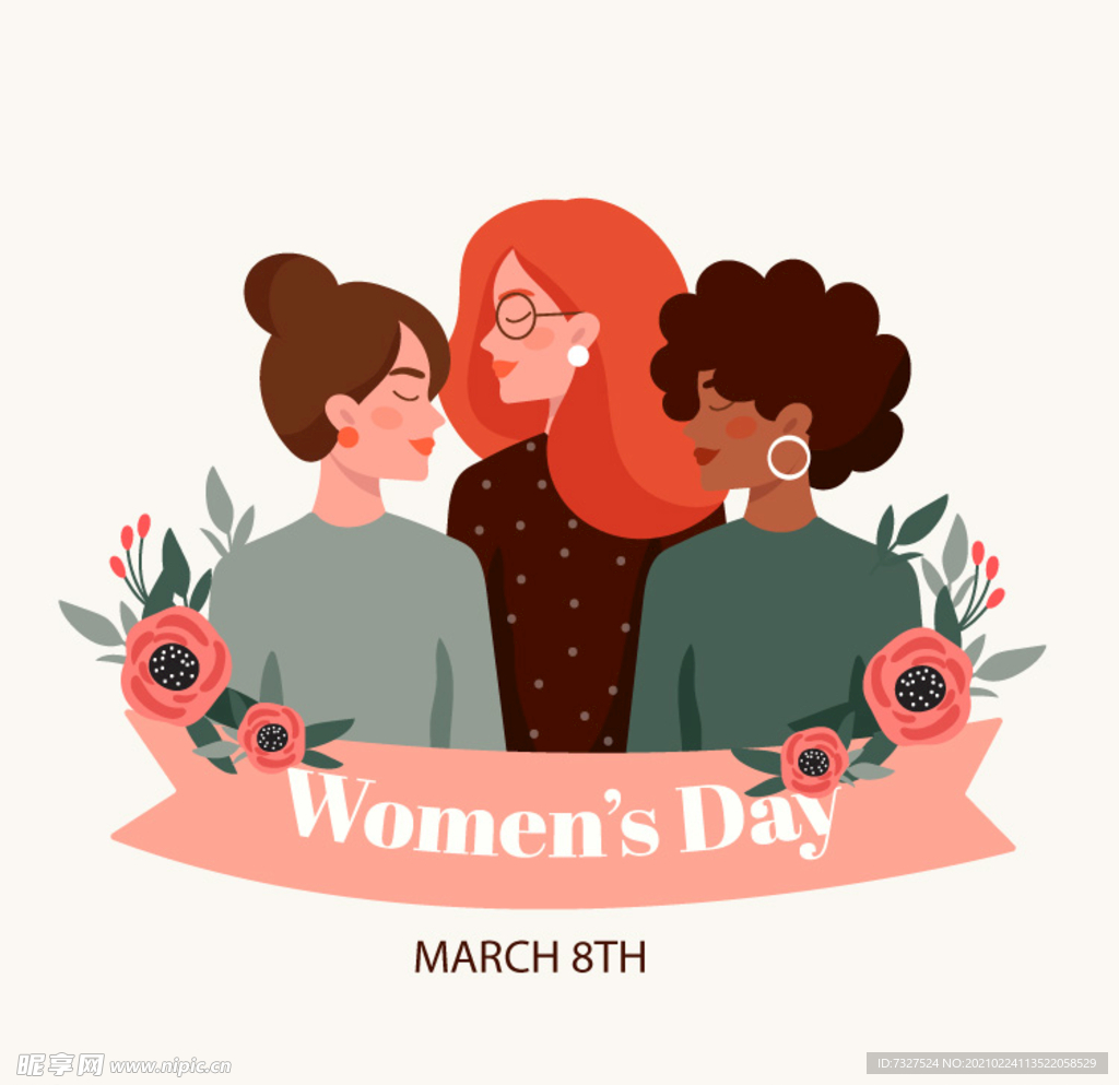 三月八日国际妇女节女人节矢量