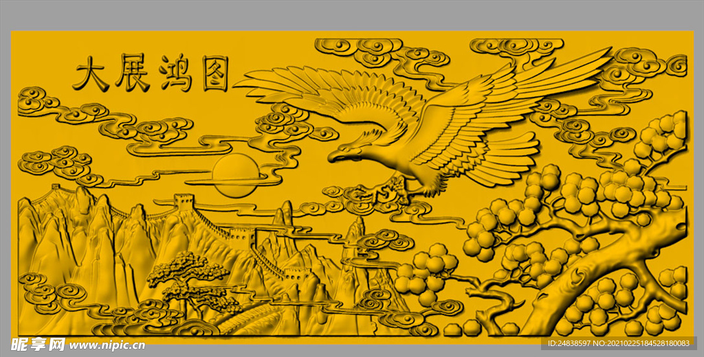CAD浮雕装饰画模型