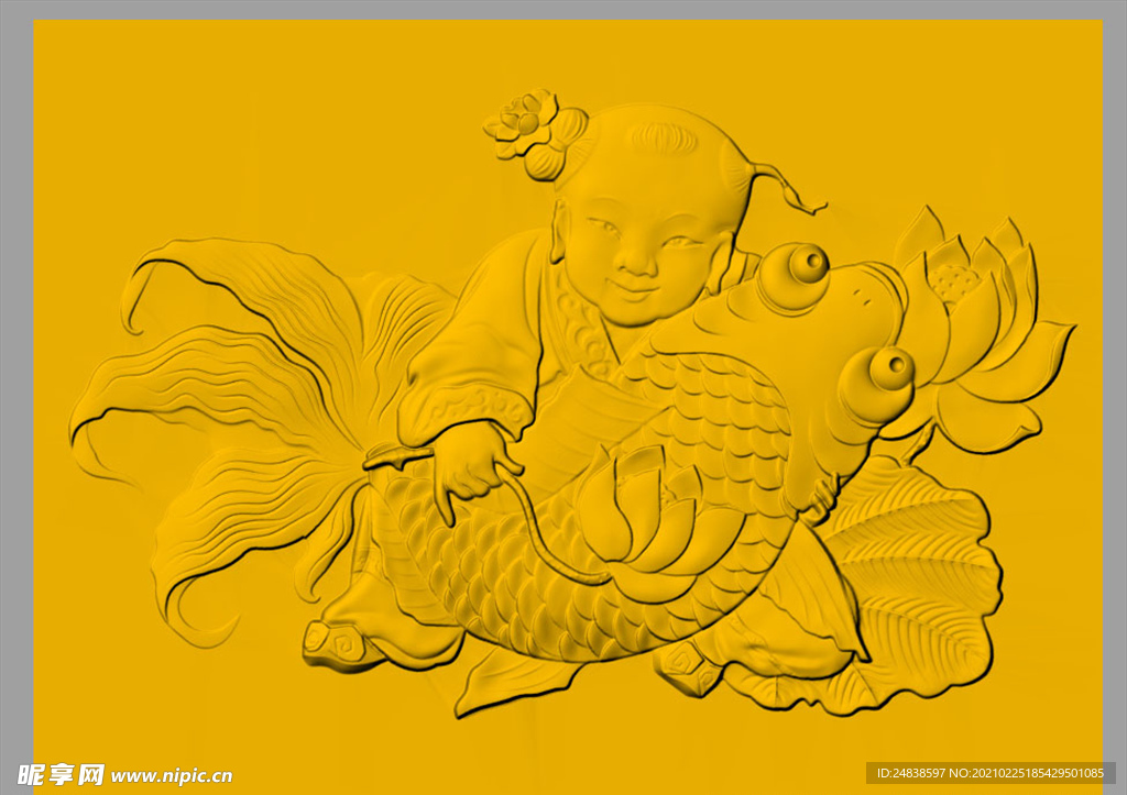 CAD浮雕装饰画模型