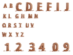 砖纹字母元素