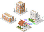 2.5d建筑eps图片
