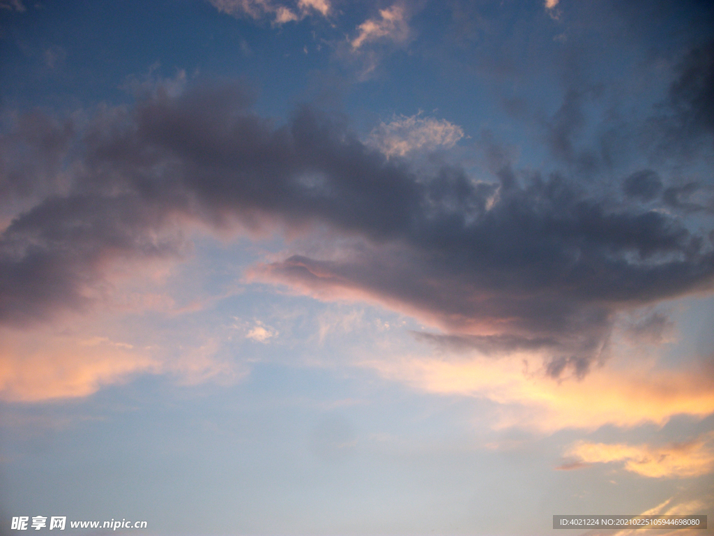 夕阳 天空 蓝天 彩霞 云彩