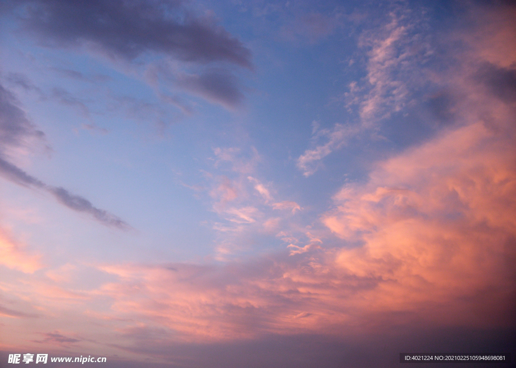 夕阳 天空 蓝天 彩霞 云彩