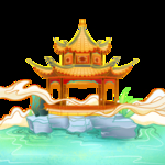 古代八角亭风景