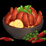 美味装盘小龙虾