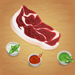 手绘猪肉牛肉羊肉