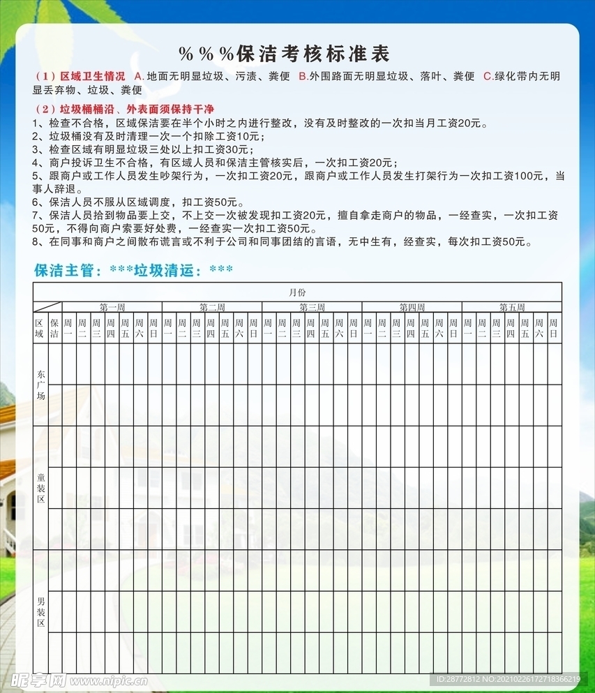 卫生检查核查表
