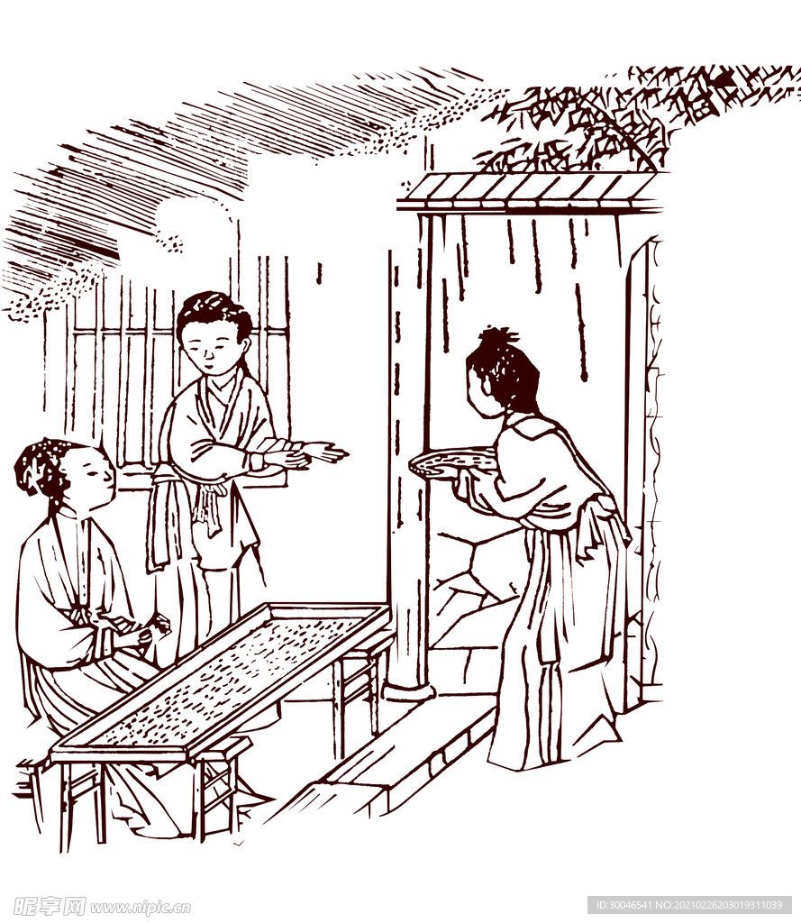 古代人物线稿