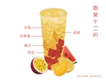 手绘奶茶