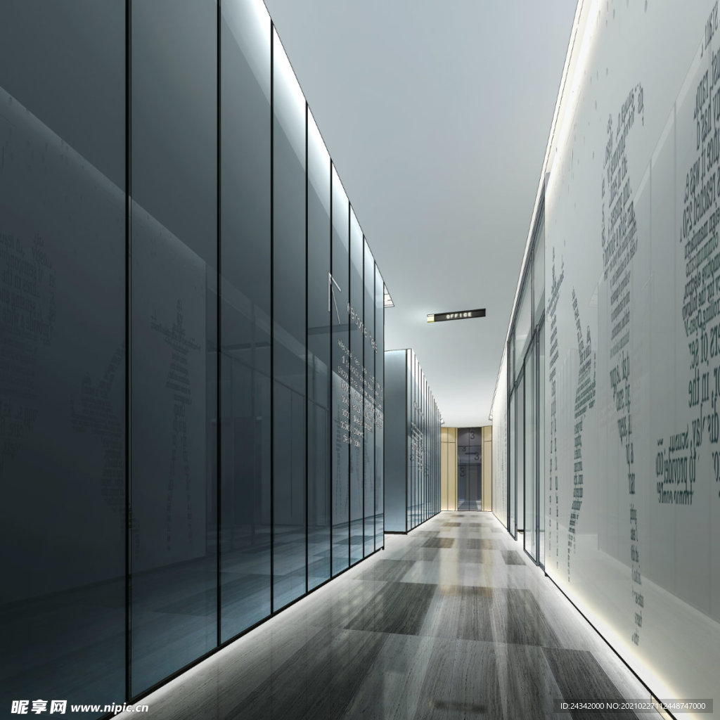 工装办公空间效果图